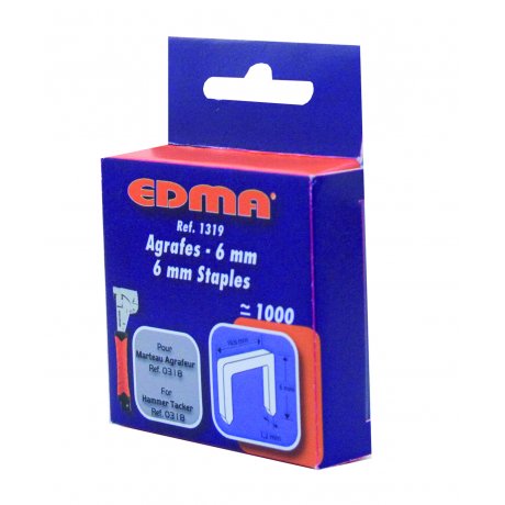 Agrafes 6 mm pour PUNCHER EDMA (Boîte 1000)