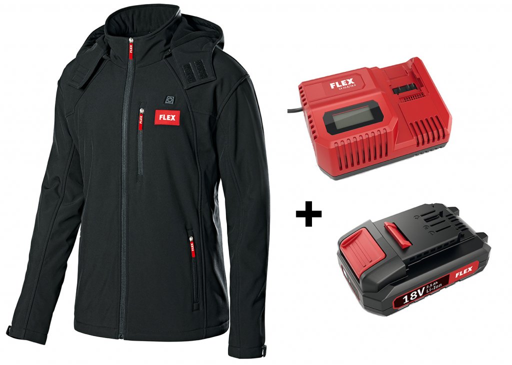 Kit veste chauffante complète (chargeur + batterie) taille M FLEX
